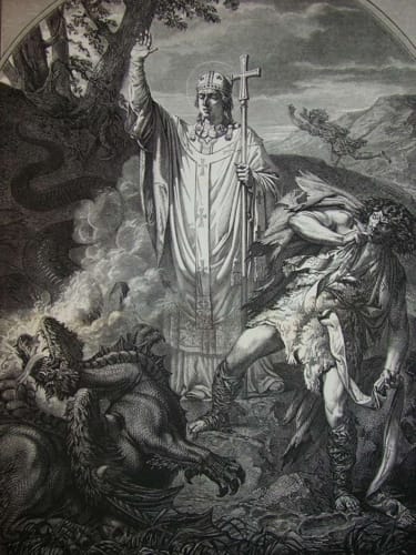 Saint Romain exorcisant la Gargouille